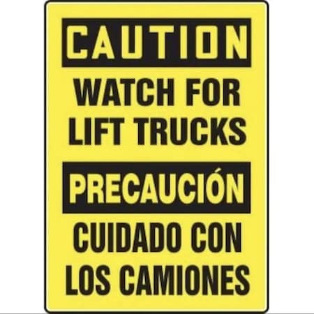Accuform BILINGUAL OSHA CAUTION Safety Sign SBMVTR604VS SBMVTR604VS